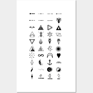 Black and White Sticker Pack Posters and Art